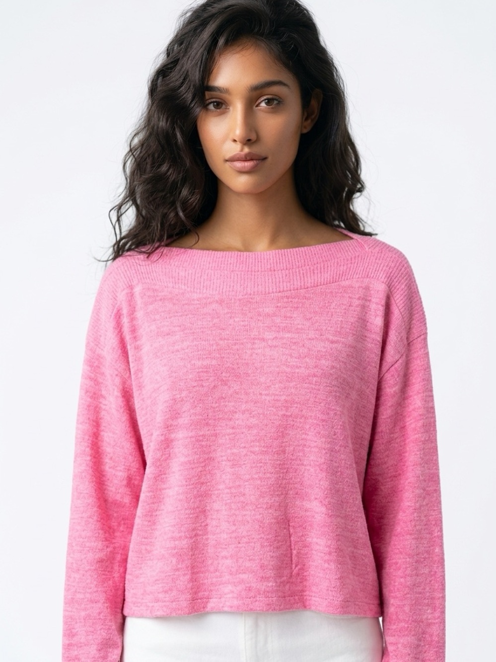 H&M | Candy Pink Wide Neck Lightweight Sweater Women’s Size Small